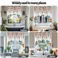 thumbnail image 2 of Swag Curtains Valances for Windows, Rustic Fall Thanksgiving Short Kitchen Window Curtains Over Sink, Orange Blue White Pumpkins Leaf Cafe Curtains Panel Set Of 2,Rod Pocket, 36 Inches Length, 2 of 8