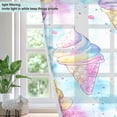 thumbnail image 4 of Yayeee Window Curtains Light Filtering 63"x42" Grommet Panel Pair Home Living Room Decor, Watercolor Ice Cream Pattern, 4 of 7