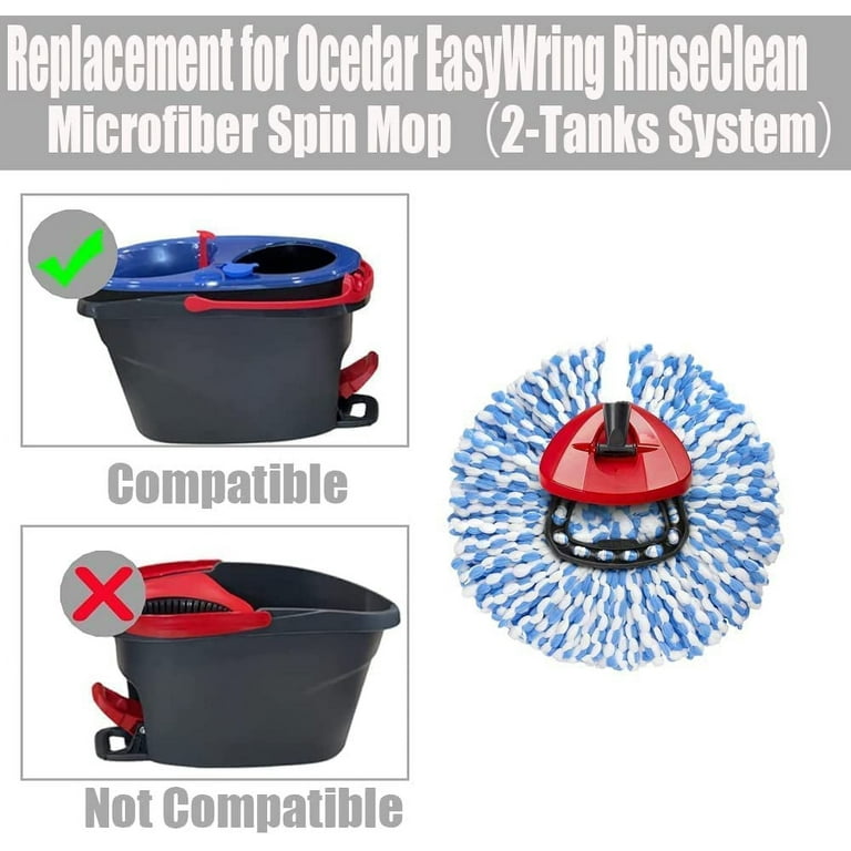 O-Cedar EasyWring RinseClean Spin Mop with 2-Tank Bucket System