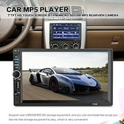 Double Din Car Stereo in-Dash Bluetooth & Microphone | 7 inch Touch Screen car radio support Phone Mirror Link /USB/SD/AUX/FM | backup camera input (NO DVD)