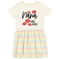 thumbnail image 3 of Inktastic Nana Was Here Red Kisses Girls Toddler Dress, 3 of 5