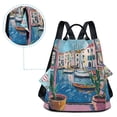 thumbnail image 5 of FORMRS Women's Travel Backpack Purse Anti-Theft Hidden Pockets Casual Shoulder Bag, Blue Plants Window, 5 of 7