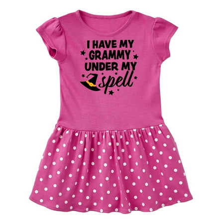 

Inktastic I Have My Grammy Under My Spell with Cute Witch Hat Gift Baby Girl Dress