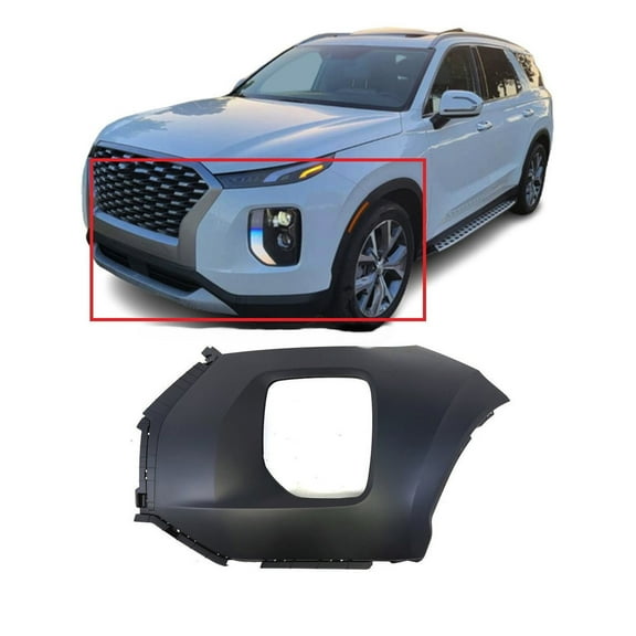 DCP Front Driver Side Bumper Cover For 2020-2022 Hyundai Palisade SE SEL HY1016100