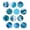 Coastal Blue Sea, variant on Strong Refrigerator Magnet Fridge Sticker, Coastal Blue Sea Refrigerator Magnets, 12Pcs Beautiful Photo Decorative Magnet Set, Small Round Crystal Glass Craftwork for Refrigerator Decor