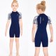 thumbnail image 3 of Soidarity DIVE SAIL Neopreno Manga corta Pantalones cortos Traje de neopreno Rash Guards Niñas Surf UPF 50 Protección solar Niños Snorkel Trajes Deportes acuáticos azul marino L Soidarity OD003676-08, 3 of 6