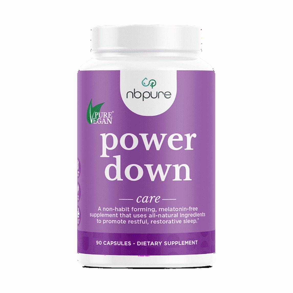 NBPure Power Down Sleep Supplement, Melatonin- Free, 90 Count