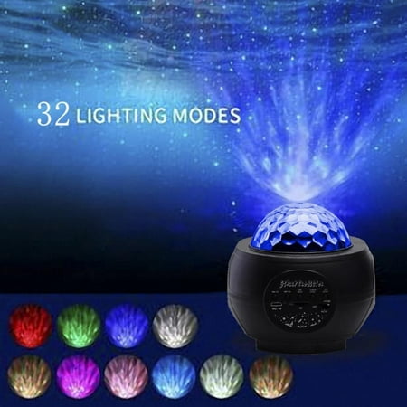 

6 Colors Ocean Waving Light Stars Sky Projector LED Nebula Cloud Night Light 360 Degree Rotation Night Light Lamp Bluetooth Music For Children