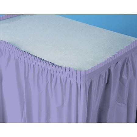 

Party Central Pack of 6 Luscious Lavender Pleated Disposable Picnic Party Table Skirts 14