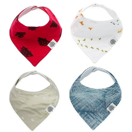Parker Baby Bandana Drool Bibs - 4 Pack Baby Bibs for Boys Girls Unisex - Parker Set