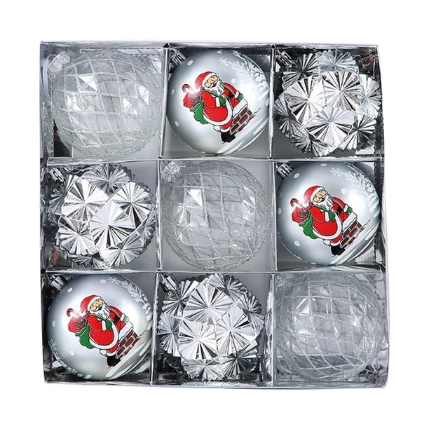 Birthday Decoration Boutique PET Painted Plastic Christmas Balls Set Christmas Tree Decoration Balls