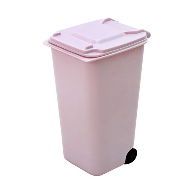 De Basura De Escritorio, Cubos De Basura De Plástico Con Tapa, Organizador De Escritorio, Portalápices Multifuncional, Suministros Para El Hogar Y La Oficina Scienceny HA042606-02