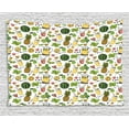 thumbnail image 1 of Tropical Tapestry, Summer Holiday Pattern with Fruits and Cocktails Refreshments Juice and Drinks, Wall Hanging for Bedroom Living Room Dorm Decor, 80W X 60L Inches, Multicolor, by Ambesonne, 1 of 2