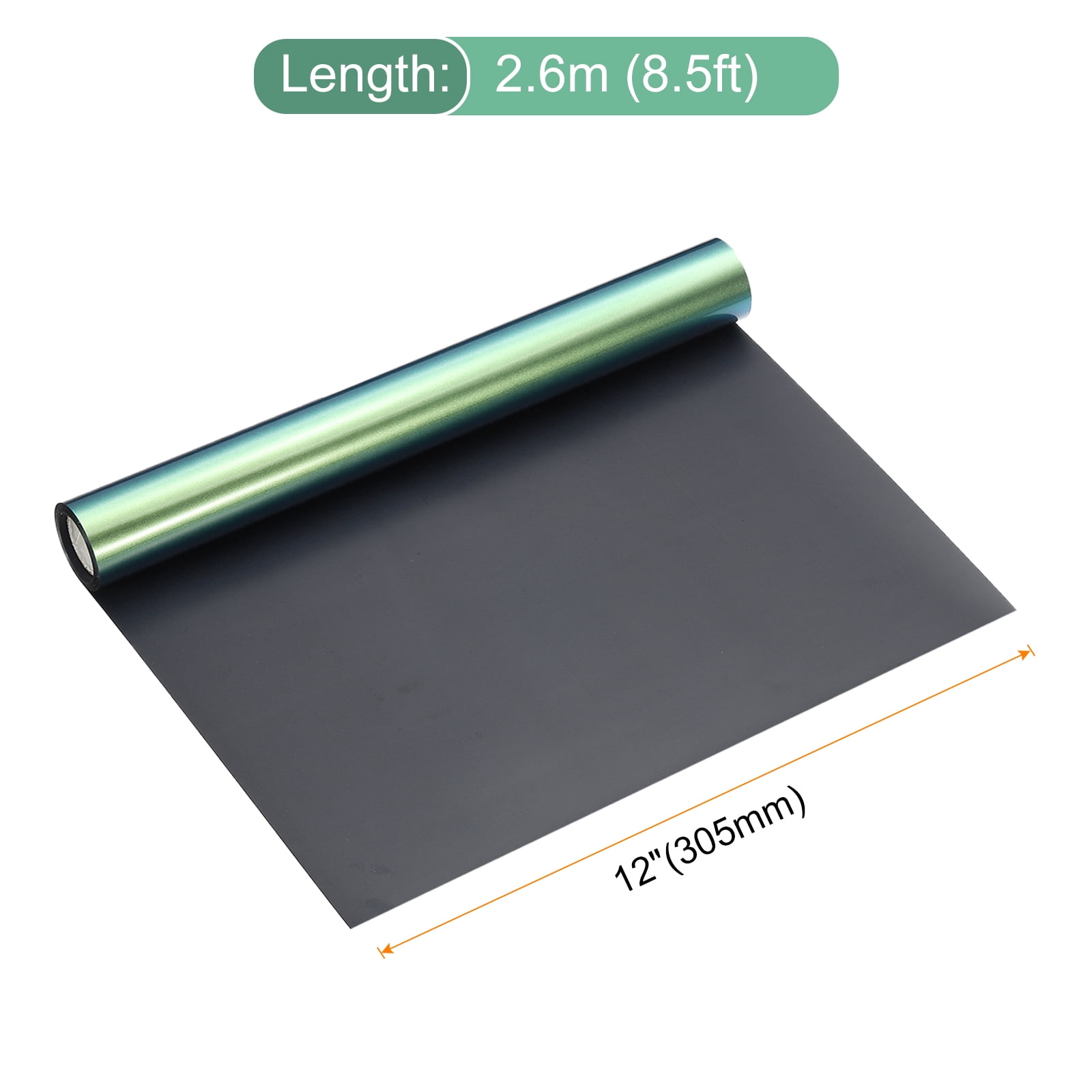 HTV Heat Transfer Vinyl 12" x 8.5ft Roll PU Golden Charm Green Iron on Vinyl for All Cutter Machine, Easy to Cut & Weed