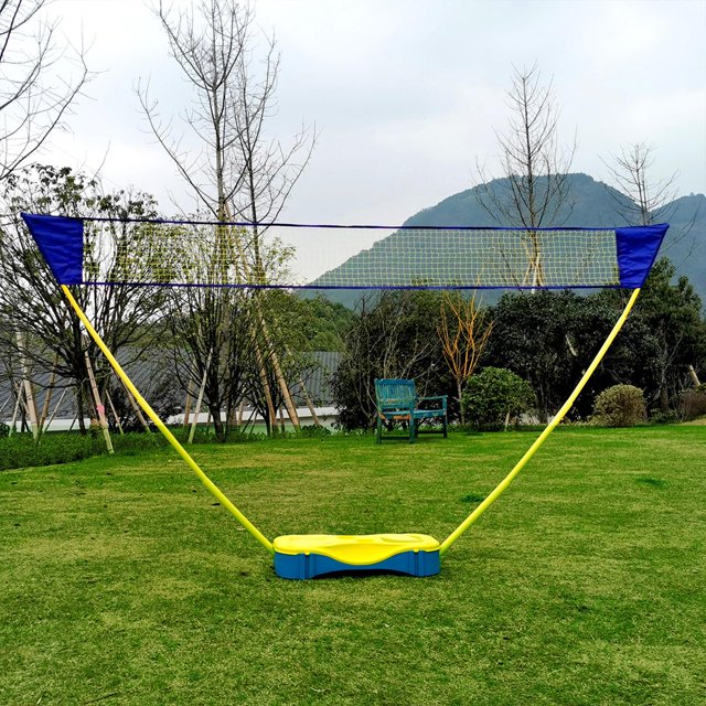 Juego de red de bádminton portátil con base de almacenamiento Red de pickleball Red de voleibol para Adultos Red de tenis de fácil configuración 4 metros shamjiam Red de bádminton