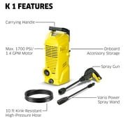 Karcher K1, Pressure Washer, 1700 PSI, Hose, Wand and Gun - 1.45 GPM