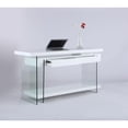 thumbnail image 5 of Chintaly Imports Motion Home Office Desk - Gloss White/Clear, 5 of 8