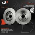 thumbnail image 2 of A-Premium Front Vented and Rear Solid Disc Brake Rotors Compatible with Select Honda and Acura Models - Accord 2006-2012, TSX 2009-2014, 4-PC Set, 2 of 8