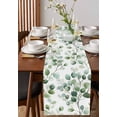 thumbnail image 4 of Watercolor Leaves Table Runner 120 Inches, Eucalyptus Leaf Sprigs Monochrome Bed Runner Dresser Scarves Tabletop for Indoor Outdoor Parties/Ceremony/Banquet, 13"x 120", 4 of 8