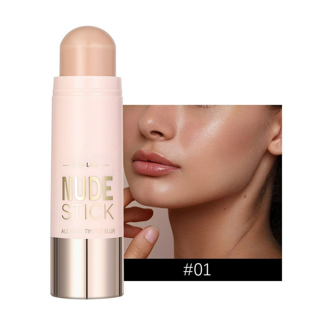 Xihbxyly Barra Iluminadora Luminosa, Varita Iluminadora con Textura de Vidrio, Iluminador con Efecto Brillo de Larga Duración, Barra Brillante de Fácil Aplicación, Retoque de Maquillaje Diario, Esenc