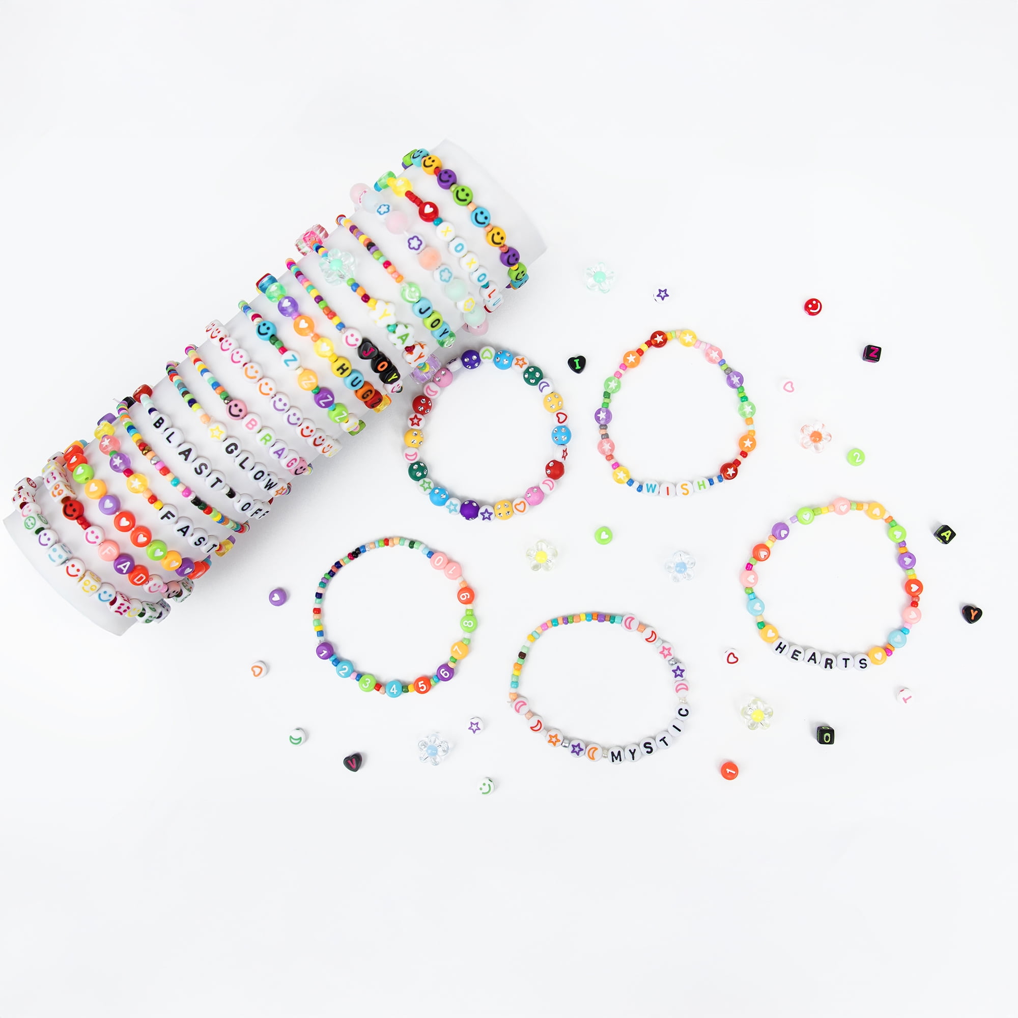 CousinDIY Jewelry Making Friendship Bracelet Kit with Seed and Letter Beads
