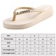 thumbnail image 2 of FLOPS para mujeres Rhinestones Flip Plataforma Sandalias de tanga para verano (M) White, 2 of 8