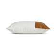 thumbnail image 4 of Hofdeco Faux Leather and 100% Cotton Pillow Cover ONLY, Camel White Modern Design, 12"x20", 4 of 7