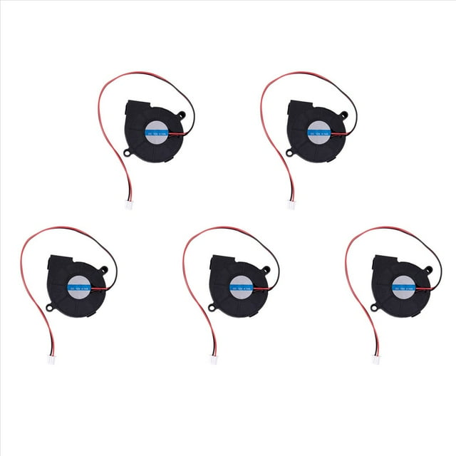 5X Ventilador Soplador de Enfriamiento DC Sin Cepillo Negro 5015S 12V 0.14A 50mm X 15mm
