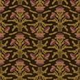 thumbnail image 1 of Ahgly Company Machine Washable Indoor Square Transitional Black Brown Area Rugs, 8' Square, 1 of 7