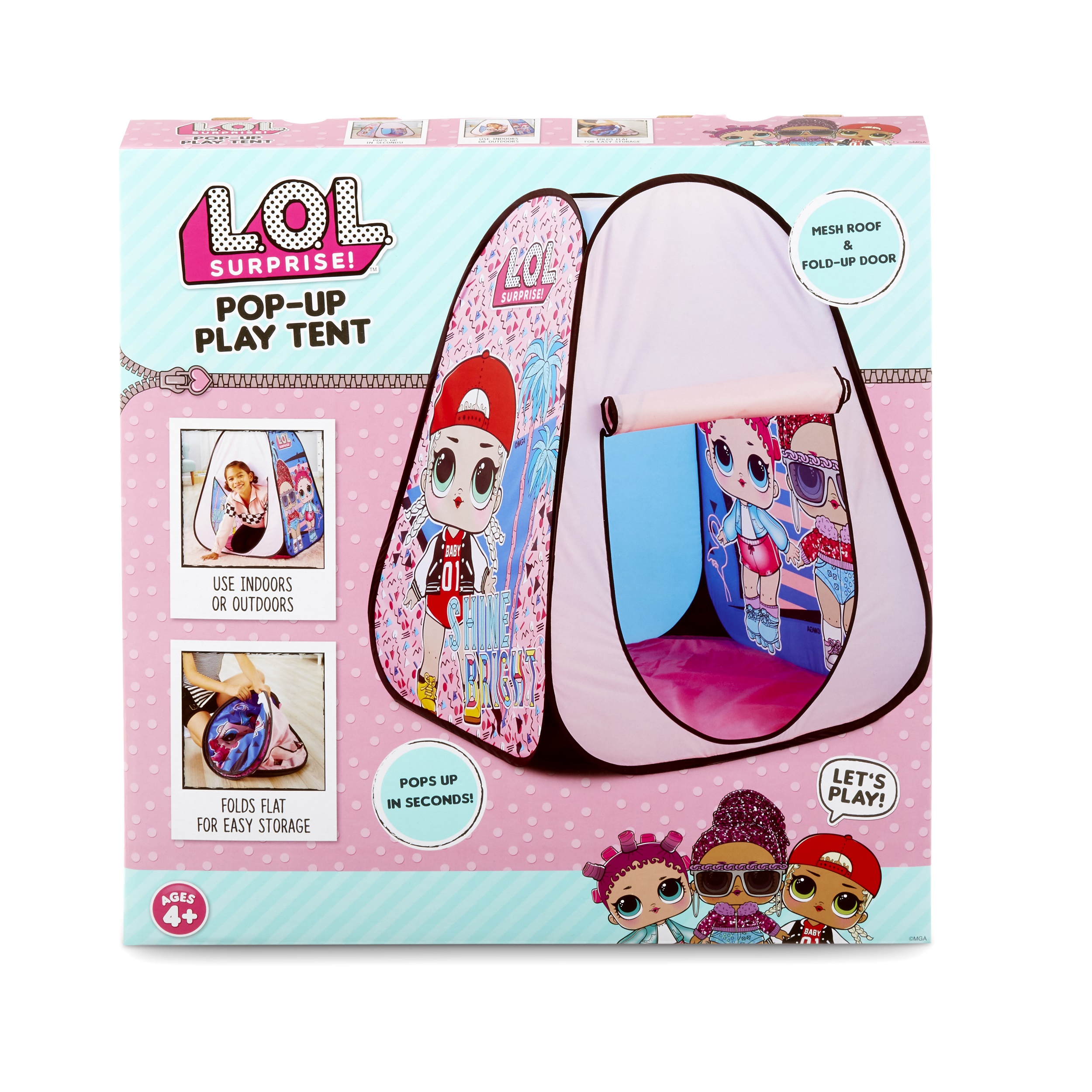 LOL Surprise Indoor/Outdoor Pop-Up Play Tent With Fold-Up Door, Great Gift for Kids Ages 4 5 6+ - image 6 of 6