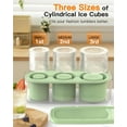 thumbnail image 2 of YX Ice Cube Tray for Tumbler Cup 30Oz-40Oz, Easy Fill and Release Ice Maker BPA-Free(Green 3 Pcs), 2 of 6
