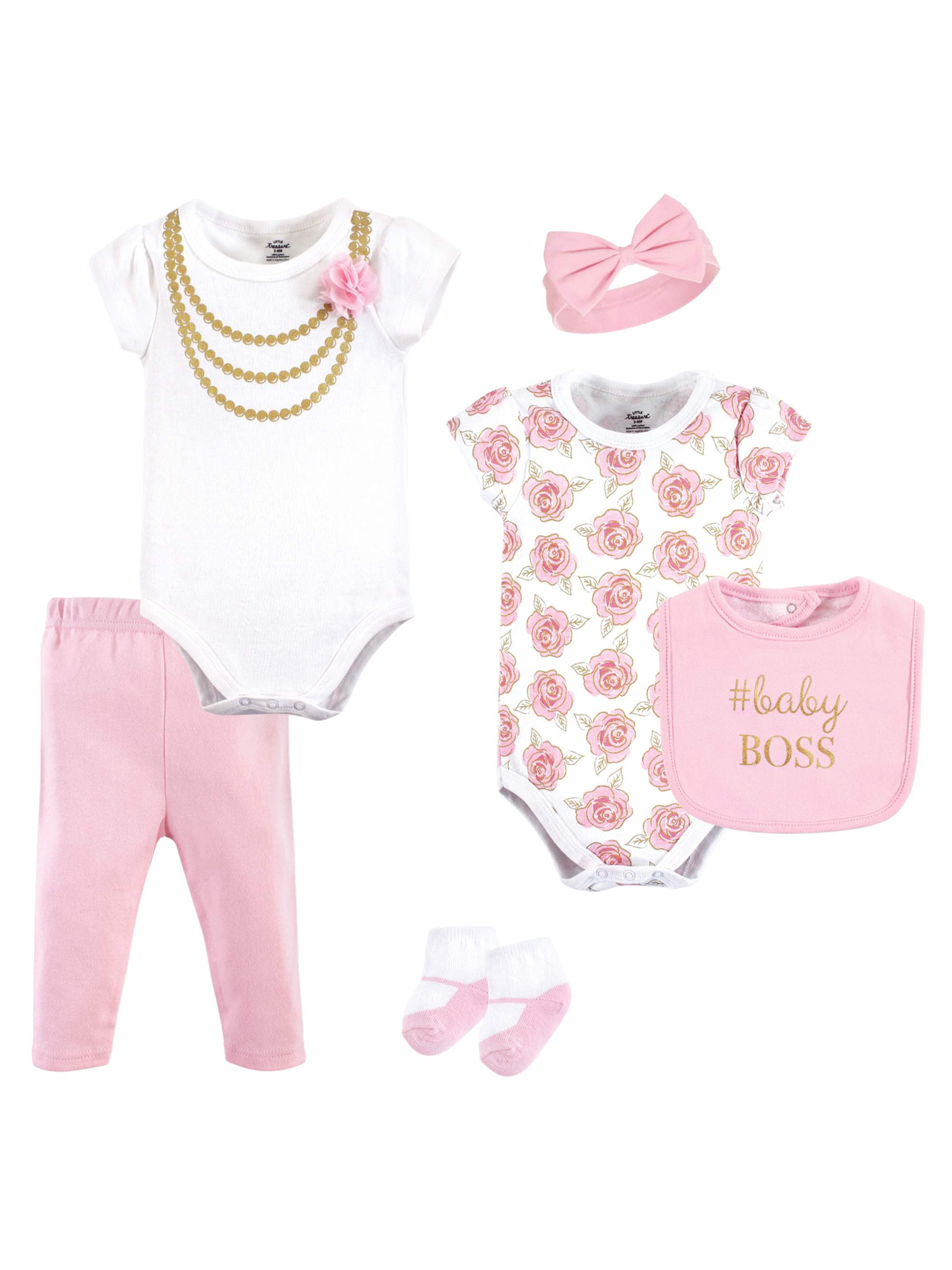 Little Treasures Layette Set 6pc (Baby Girls)