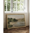 thumbnail image 6 of Drsoum Vintage 16x24in Brown Framed Landscape Mountain River Prints Modern Decor, 6 of 7