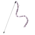 thumbnail image 1 of Lindo juguete de felpa para gato con forma de serpiente con campana, juguete que suena colorido y palo de cinta de arcoíris, 1 of 5