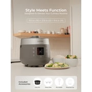 CUCKOO Twin Pressure Rice Cooker 6-Cup Uncooked / 12-Cup Cooked with Nonstick Inner Pot, Versatile Rice Maker & Warmer with 16 Menu Options, Open Cooking Mode, Voice Guide, Gray (CRP-ST0609FG)