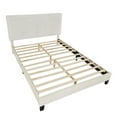 thumbnail image 3 of Roundhill Furniture Findlay Plush 3D Upholstered Platform Bed in White Dove, Full, 3 of 10