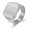 Silver, variant on Mens Square Signet Ring Stainless Steel Pinky Thumb Plain Matte Gfit for Dad-Black-9