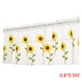 thumbnail image 1 of Cortina de media luna de girasol semitransparente Cortina de varilla de bolsillo Cenefa de bolsillo Balcón Cortinas de ventana de sala de estar Eigraketly JJ25851-02, 1 of 6