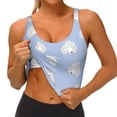 thumbnail image 4 of Haiem Cute Poodle Dog Pattern Womens Sports Bra - U Neck Padded Low Impact Yoga Bra Workout Crop Top Gym Moisture-Wicking Workout Vest -XX-Large, 4 of 9