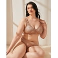thumbnail image 5 of Wingslove Women's Full Coverage Plus Size Bra Non Padded Wireless Minimizer Bra, Milk Coffee 42DD, 5 of 6