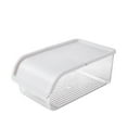 thumbnail image 2 of Caja de almacenamiento para refrigerador | Recipiente de plástico transparente para alimentos de cocina con tapa abatible | Organizador apilable para frutas y verduras | Cierre hermético a prueba de, 2 of 6