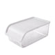 thumbnail image 2 of Caja de almacenamiento para refrigerador | Recipiente de plástico transparente para alimentos de cocina con tapa abatible | Organizador apilable para frutas y verduras | Cierre hermético a prueba de, 2 of 6