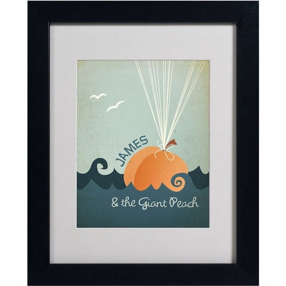 Trademark Fine Art "James and the Giant Peach" Matted Framed Art by Megan Romo