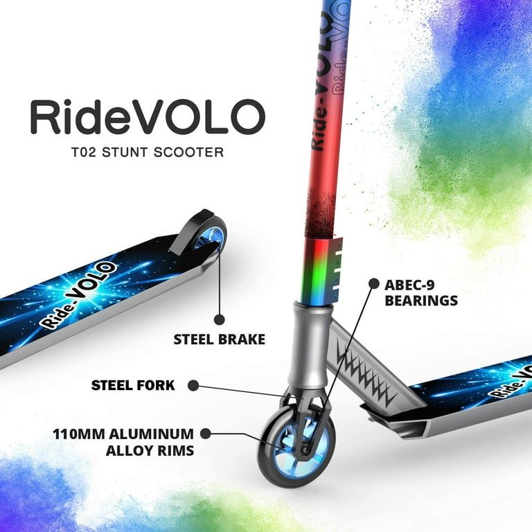 GOTRAX Ridevolo T02 Pro Stunt Scooter with Aluminum Core Wheels