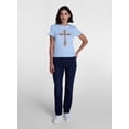 thumbnail image 2 of Women's Graphic Baby Tee, Leopard Cross, Sizes XXS-XXL, 2 of 5