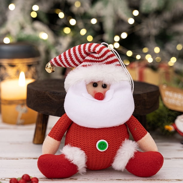 pstuiky Adornos navideños: Anciano rojo colgante, adornos navideños de renos, muñeco de nieve navideño, muñecos de regalo.