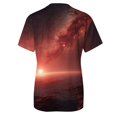 thumbnail image 4 of Womens Summer Tops Starry Night Print Women's Short Sleeve T Shirt Loose Fit Casual Crew Neck Top, 4 of 5