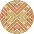 thumbnail image 1 of Ahgly Company Indoor Round Patterned Papaya Orange Area Rugs, 4' Round, 1 of 6