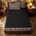 thumbnail image 4 of Erosebridal Rustic Camouflage Zipper Queen Comforter Set with Fitted Sheet and 2 Pillowcases for Boys Men, Farmhouse Branches Plant Zipper Bedding Set, Brown, Black Reversible, 4 Pieces, 4 of 7
