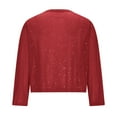 thumbnail image 6 of UQJfacai Girls Sequin Jacket Sparkly Dress Coat Open Front Cropped Cardigan Bolero Shrugs for Party Dance Dresses 4-14 Years, 6 of 9